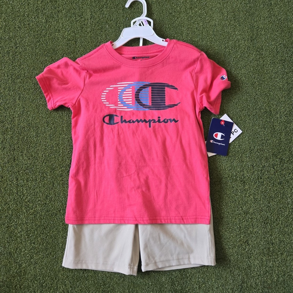 Champions 2 Pc Set For Boys Size 6 coral/beige - Picture 2 of 7